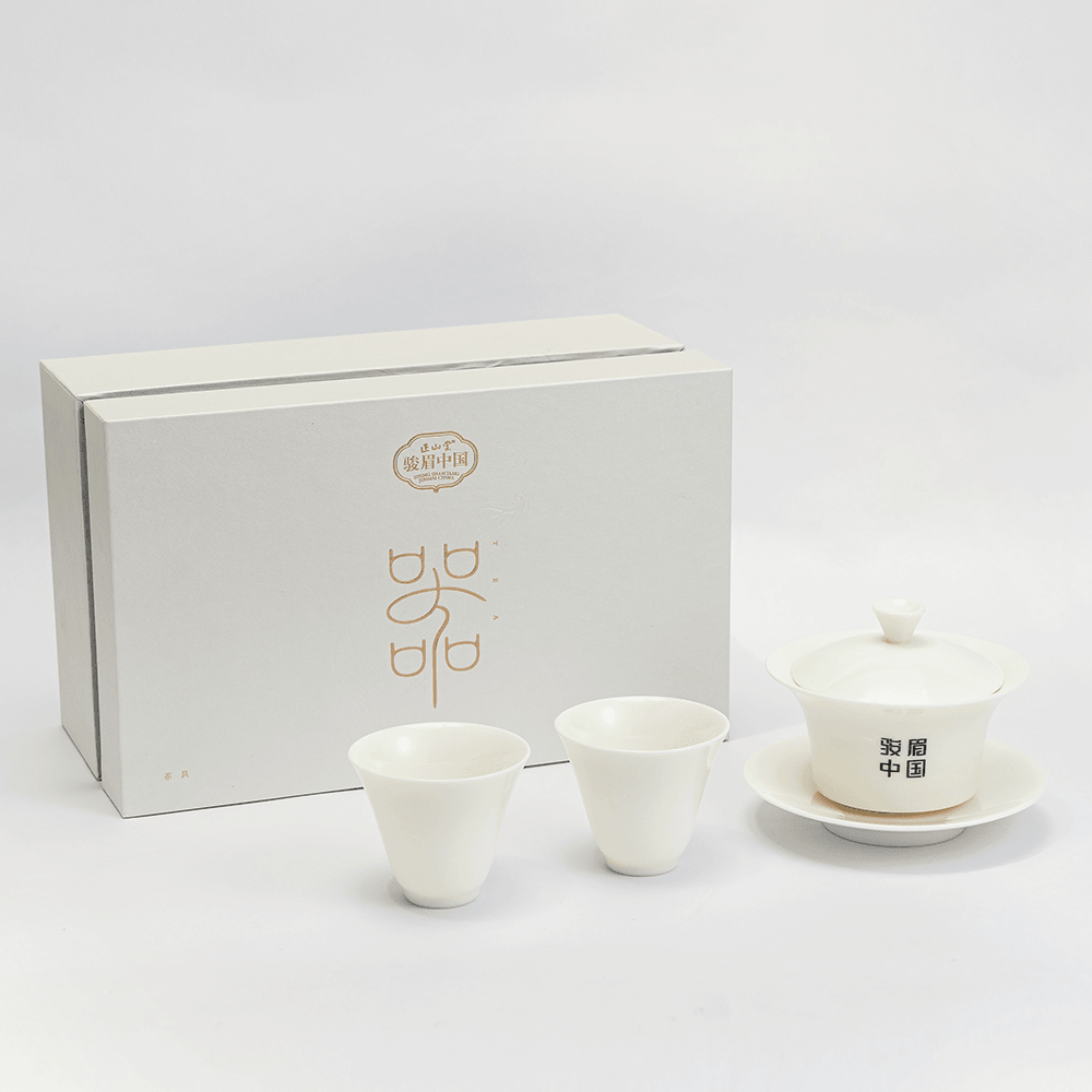 Junmei China Simple Teaware-1 Covered Tea Cup+2 Tasting Cups - Lapsangstore