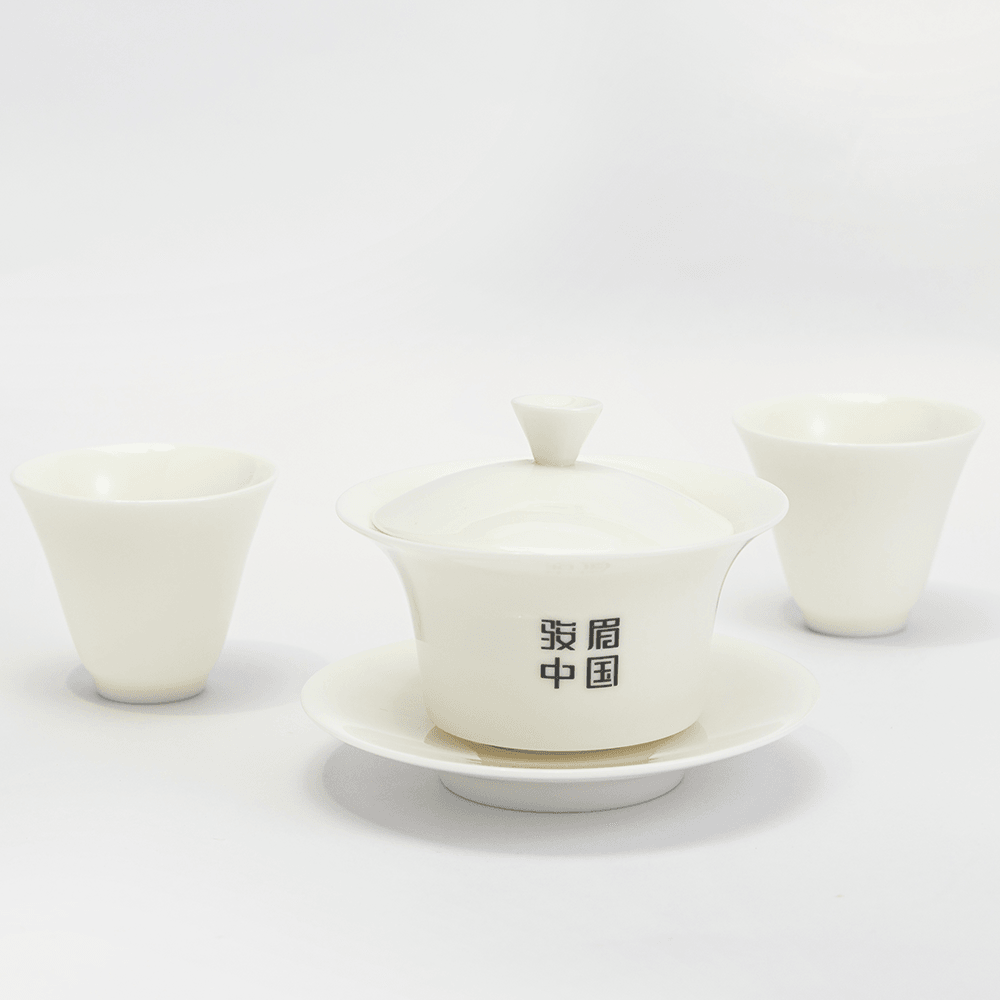 Junmei China Simple Teaware-1 Covered Tea Cup+2 Tasting Cups - Lapsangstore