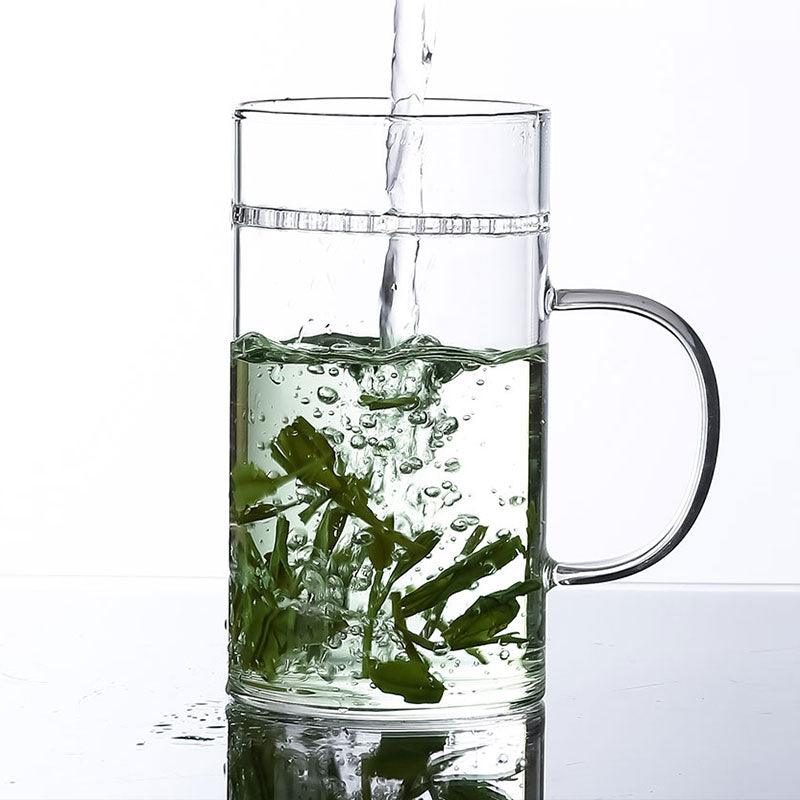 Crescent moon green tea cup with grip 400ml - Lapsangstore
