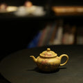 YiXing ZiSha Ancient Lotus Seed Teapot Peach Blossom Duan Clay古莲子段泥壶·桃之夭夭[ZS50]