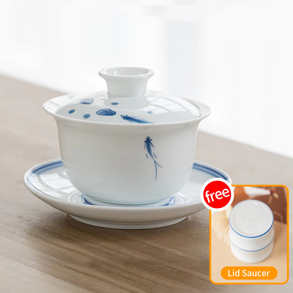 Three Fish Figure Hand-Painted TeaSet Gift Box三鱼手绘茶具礼盒[TS20]