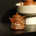 YiXing ZiSha Kingfisher among Pear Blossoms Jiquan Pot汲泉壶 梨花翠鸟图100ml[ZS46]