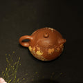 YiXing ZiSha Engraved Floral Branches Wendan Pot 折枝花卉 文旦壶130ml [ZS53]