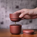 Travel&Office Zisha tea set made by Yixing purple clay 160ml[TS22]