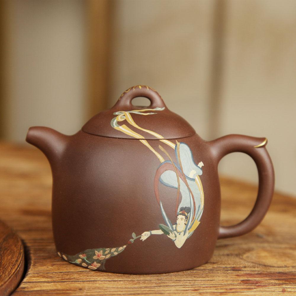 「ZhangYe（张烨）」YiXing宜兴 ZiSha-Pot QinQuan-Pot秦权壶 - Lapsangstore