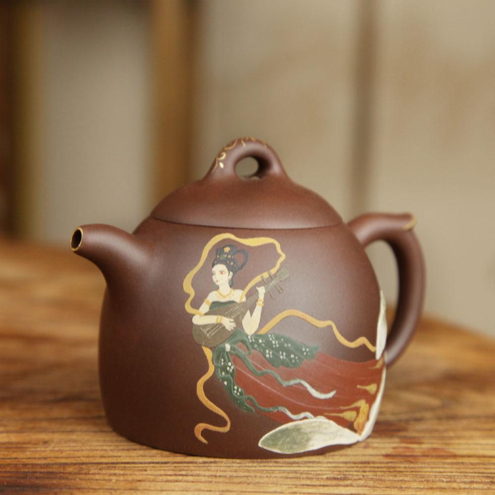「ZhangYe（张烨）」YiXing宜兴 ZiSha-Pot QinQuan-Pot秦权壶 - Lapsangstore