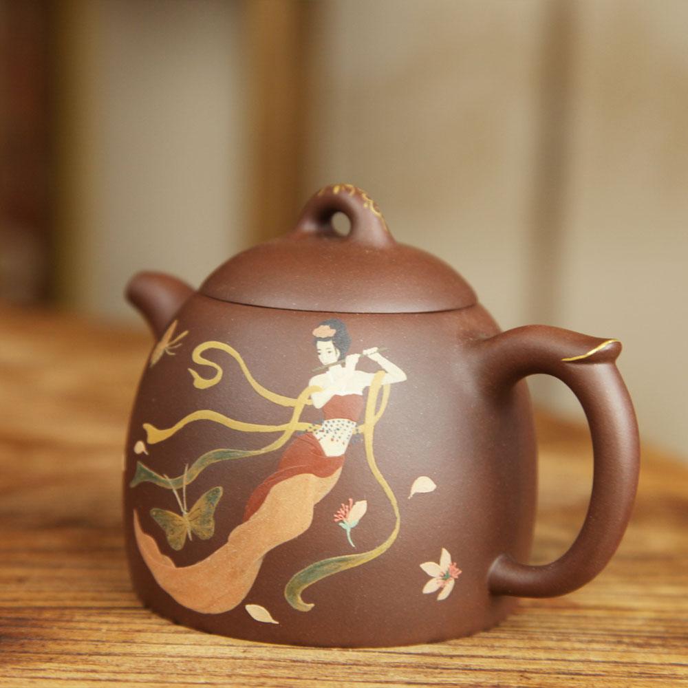 「ZhangYe（张烨）」YiXing宜兴 ZiSha-Pot QinQuan-Pot秦权壶 - Lapsangstore