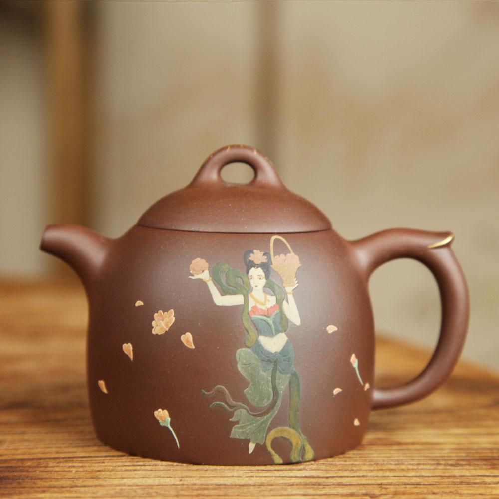 「ZhangYe（张烨）」YiXing宜兴 ZiSha-Pot QinQuan-Pot秦权壶 - Lapsangstore