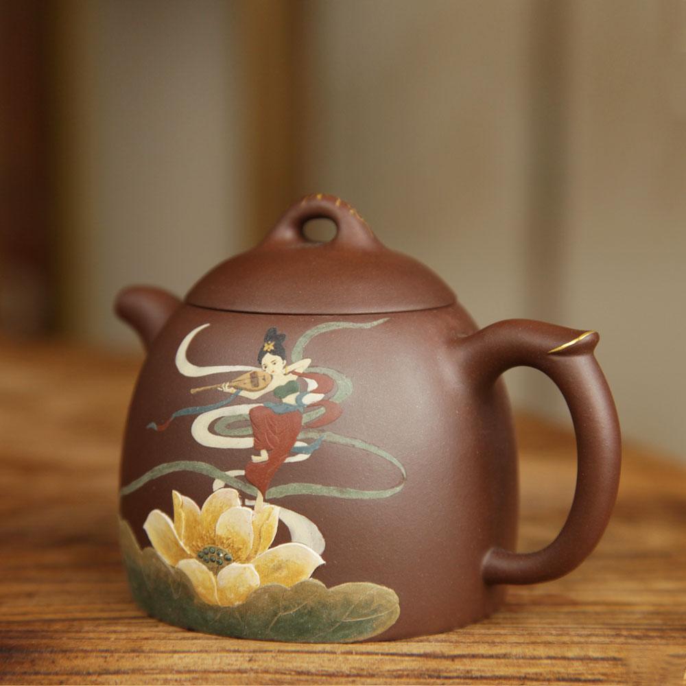「ZhangYe（张烨）」YiXing宜兴 ZiSha-Pot QinQuan-Pot秦权壶 - Lapsangstore