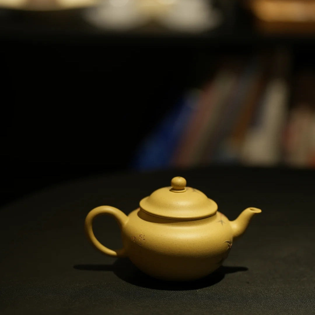 YiXing ZiSha Ancient Lotus Seed Teapot Peach Blossom Duan Clay古莲子段泥壶·桃之夭夭[ZS50]