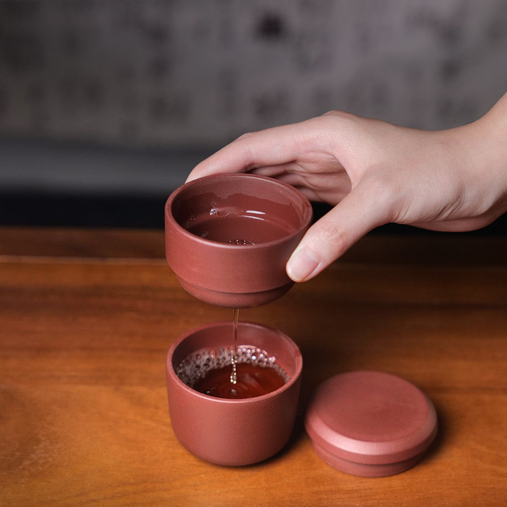 Travel&Office Zisha tea set made by Yixing purple clay 160ml[TS22]