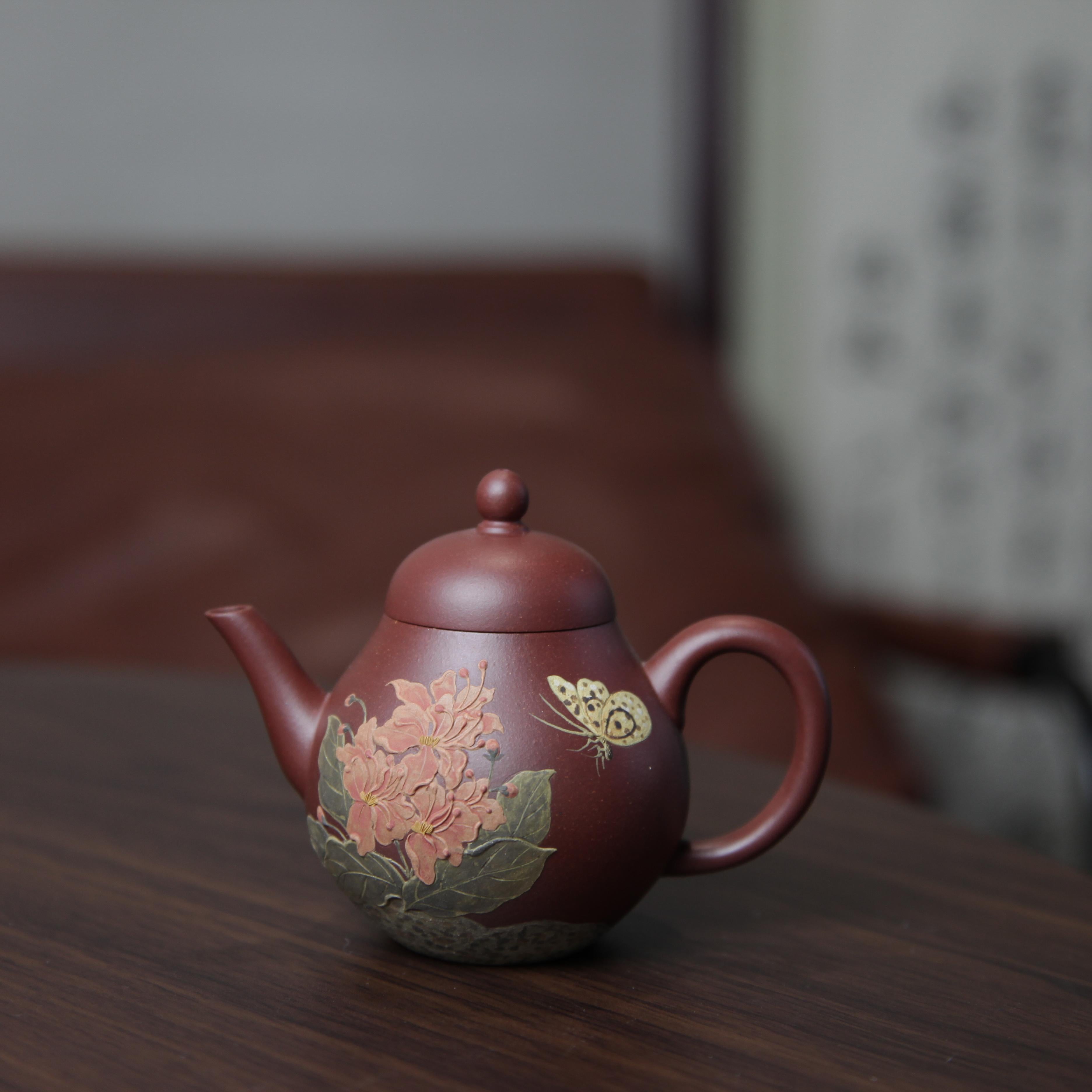 YiXing ZiSha Red Purple Clay Pear-shaped Teapot 红紫泥梨形壶[ZS68]