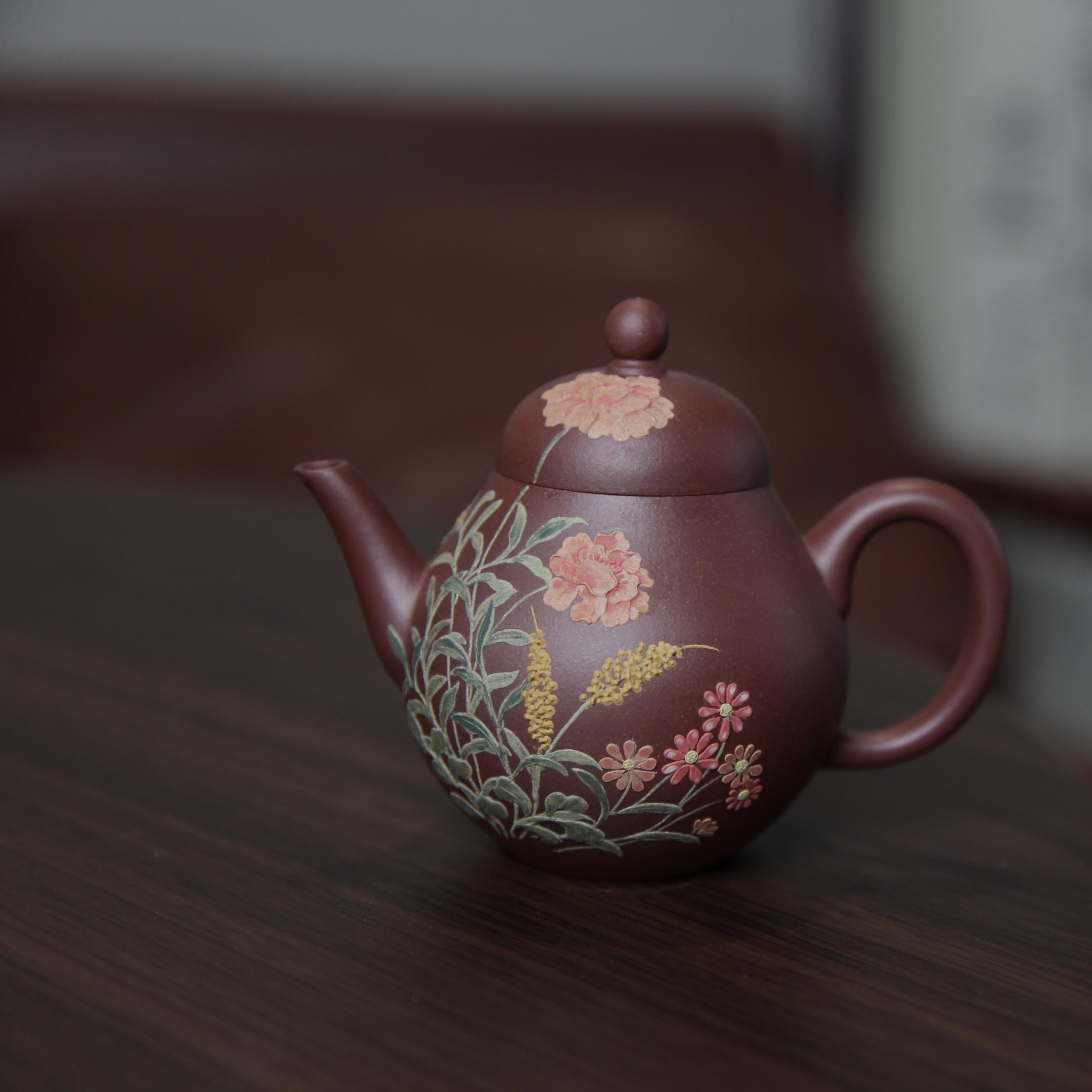 YiXing ZiSha Red Purple Clay Pear-shaped Teapot 红紫泥梨形壶[ZS68]