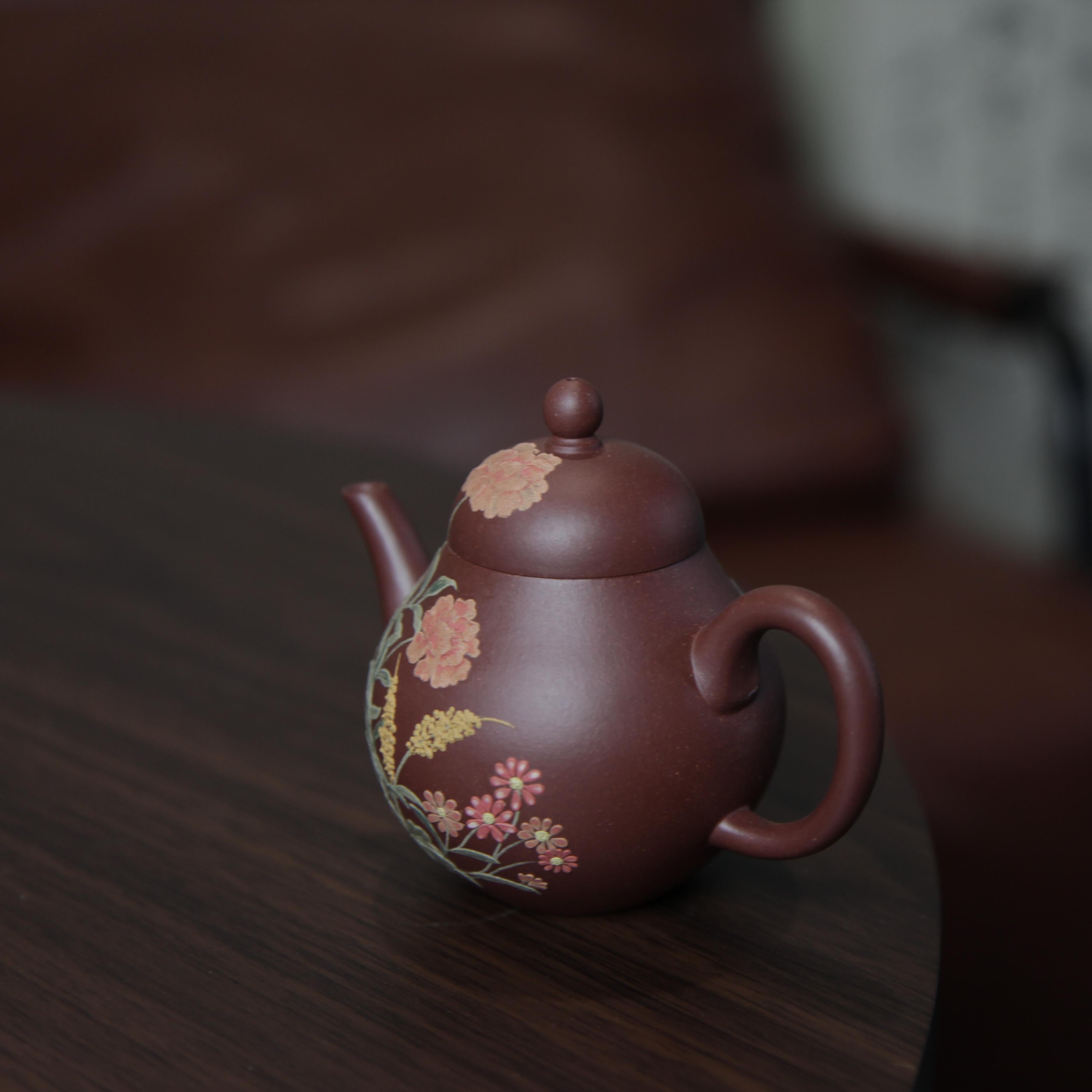 YiXing ZiSha Red Purple Clay Pear-shaped Teapot 红紫泥梨形壶[ZS68]