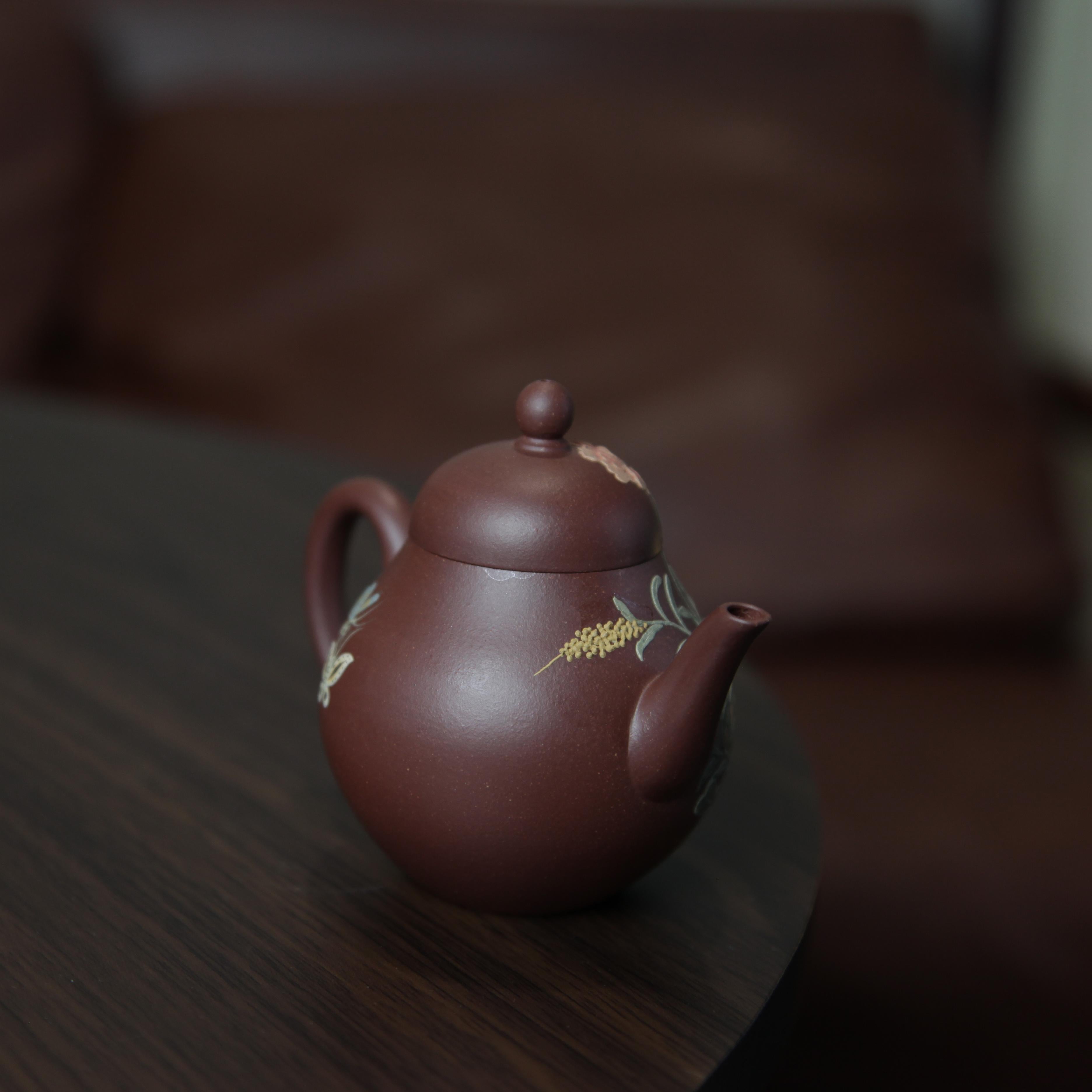 YiXing ZiSha Red Purple Clay Pear-shaped Teapot 红紫泥梨形壶[ZS68]