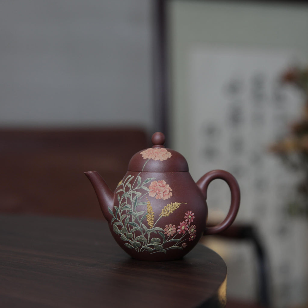 YiXing ZiSha Red Purple Clay Pear-shaped Teapot 红紫泥梨形壶[ZS68]