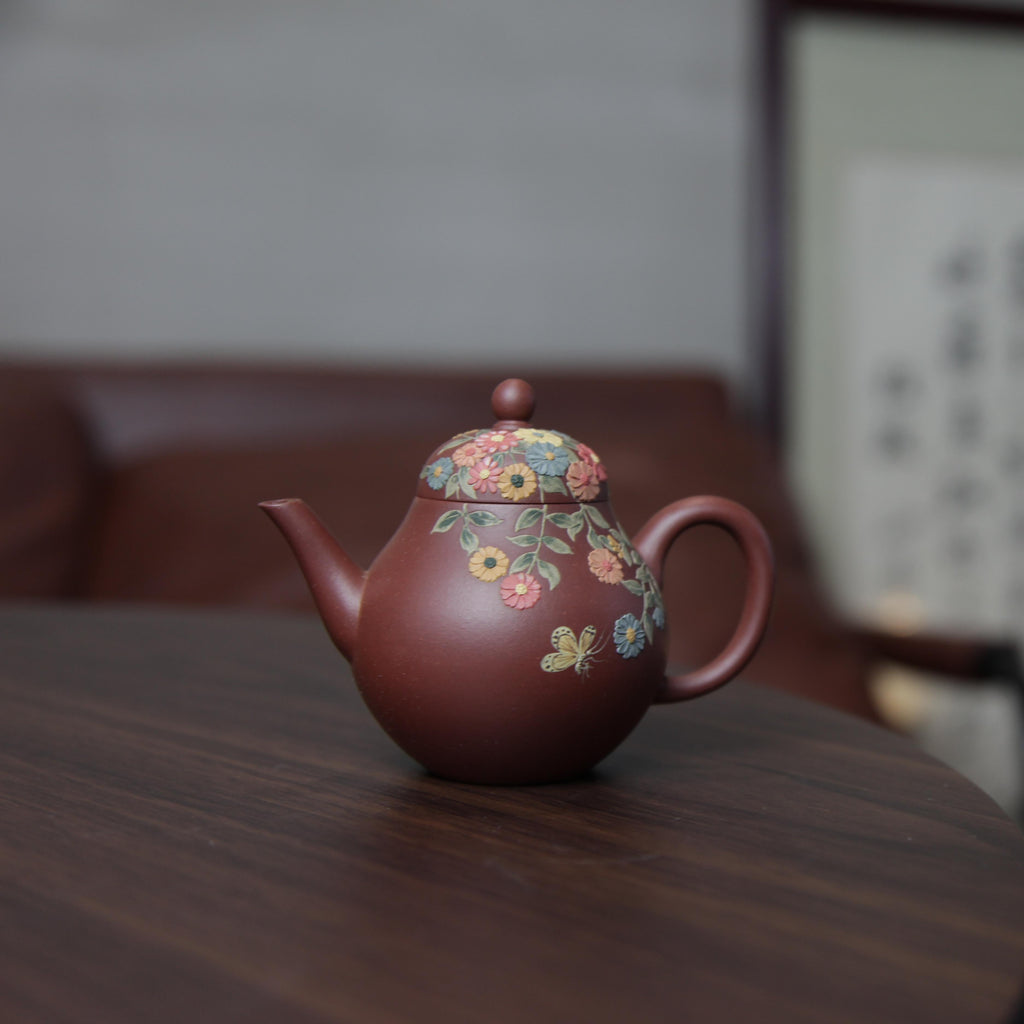 YiXing ZiSha Red Purple Clay Pear-shaped Teapot 红紫泥梨形壶[ZS68]
