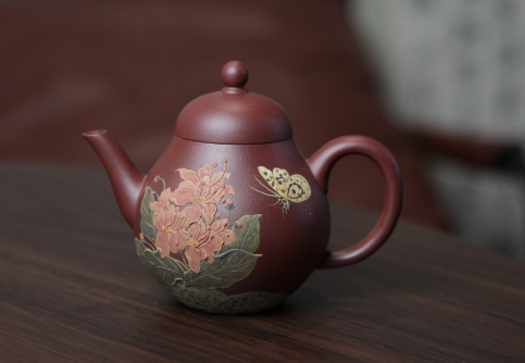 YiXing ZiSha Blooming Flowers in Spring Siting Teapot繁花 思婷壶[ZS65]