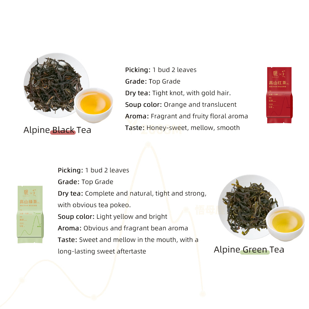 5 Flavors 2668m Yunnan Alpine Ecology Tea Collection[LP02]